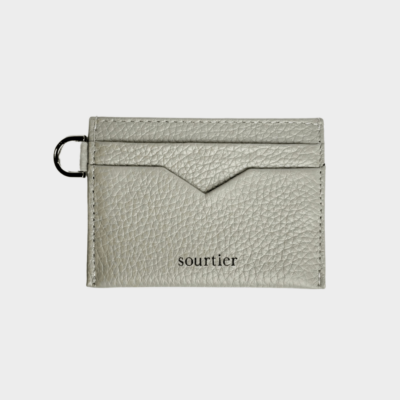 Leather Cardholder in Grey
