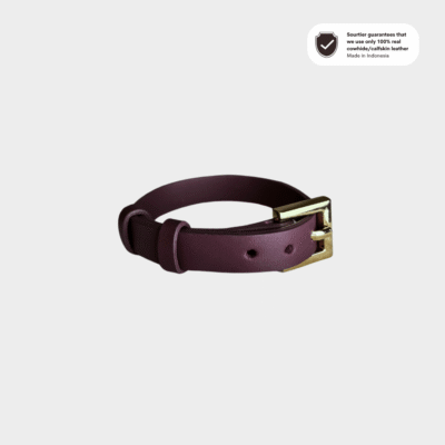 Leather Bracelet BURGUNDY