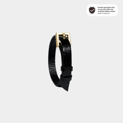 Leather Bracelet Arctic BLACK